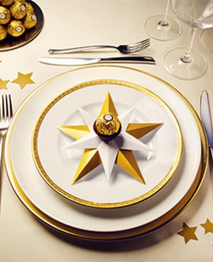 Golden Stars with a Ferrero Rocher®